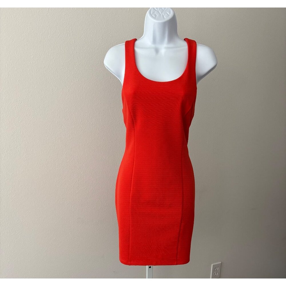 Ladakh Dress Medium Orange Cut Out Back BodyCon Romantic Fairy Grunge Coquette - Picture 1 of 14